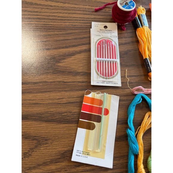 Embroidery Sewing Miscellaneous lot Needles Thread - Picture 2 of 5